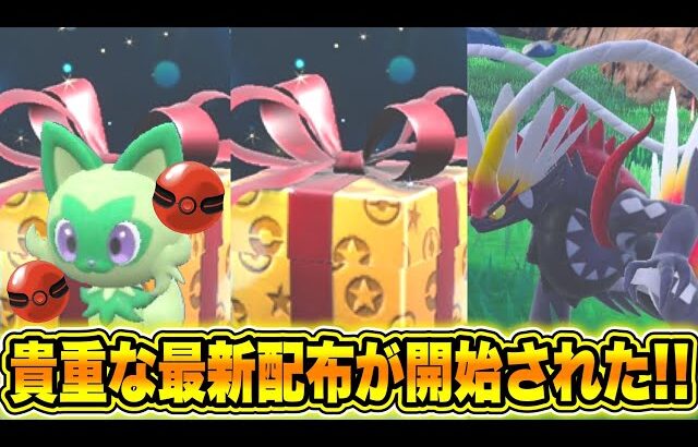 【緊急速報】公式から新たに貴重なポケモンが最新配布が開始された！超急いで受け取れ！！コライドンとミライドンとニャオハなどの御三家の色違いについて！【ポケモンSV/スカーレット/バイオレット/GO】