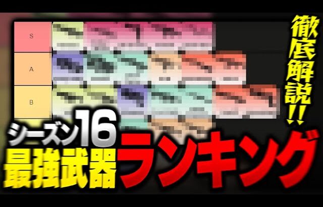 【シーズン16】プレデターが教える新環境最強武器ランキング！！【Apex Legends】