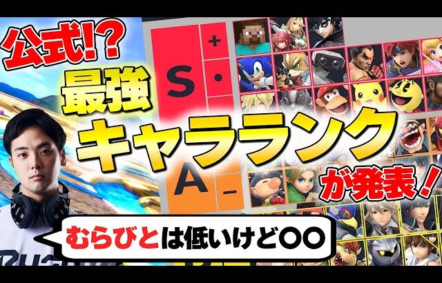 世界の最強プレイヤー達が作った『公式キャラランク』を見ながら見解を語ります！【スマブラSP】