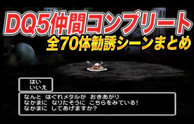 【仲間になれ70連発】ドラクエ5仲間モンスターコンプ企画の勧誘シーンまとめ【記録:59時間40分】