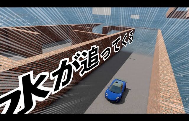 【水が迫ってくる巨大迷路！】beamNG Drive ビームエヌジー実況