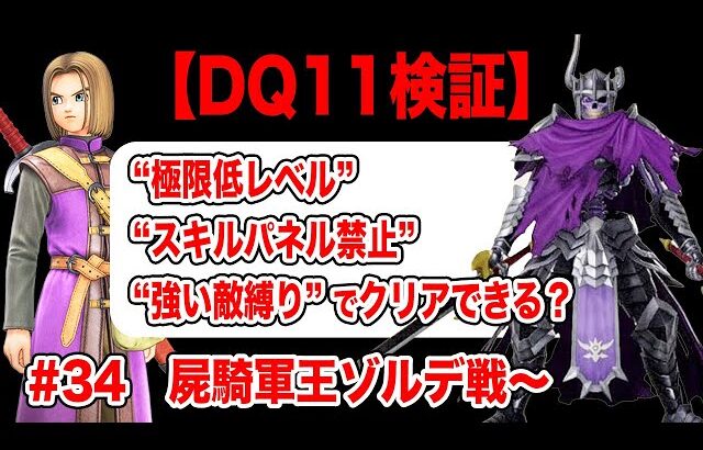 【お盆までに勝ちたい】ドラクエ11S 極限低レベル+スキルパネル禁止+強い敵縛りでクリアする　その34