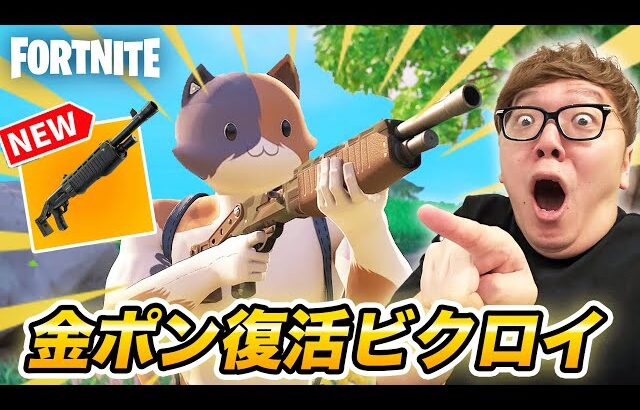 【フォートナイト】ポンプショットガン復活に感動。金ポンセイキンショットビクロイへ【FORTNITE】【ヒカキンゲームズ】