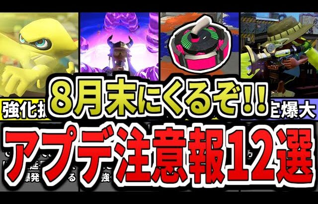 【環境崩壊】いよいよ来るぞ！８月末にくるアップデート候補12選についてまとめてみた（ゆっくり解説）【スプラトゥーン３】【スプラ３】