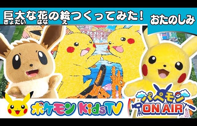 【ポケモン公式】パペモン ON AIR「巨大な花の絵つくってみた」－ポケモン Kids TV