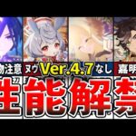 【原神】ver4.7の新キャラ3人の性能が判明！シグウィン・クロリンデ・セトスの性能、素材や聖遺物候補をまとめてみた！【ゆっくり解説】