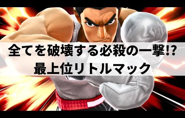 【スマブラSP】いま最も熱い最上位リトルマックが一撃必殺級の超破壊力を魅せる【りーマック リトルマック/ハイライト】