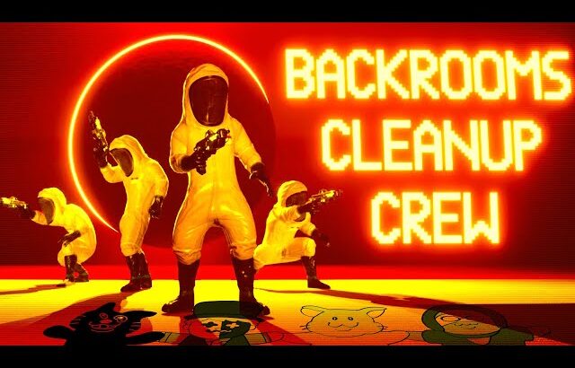 【4人実況】「 不気味な部屋 」を掃除するだけの人気ホラーゲーム『 Backrooms Cleanup Crew 』