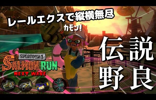 レールで機動力を得たエクスがやりたいことだけやってればいい感ある編成で輝く【スプラトゥーン3/サーモンランNEXTWAVE】