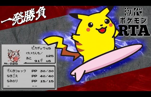 【一発勝負】なみのりピカチュウ(ポケスタ制覇ご褒美)と挑むノーセーブ＆ノーリセットRTA！