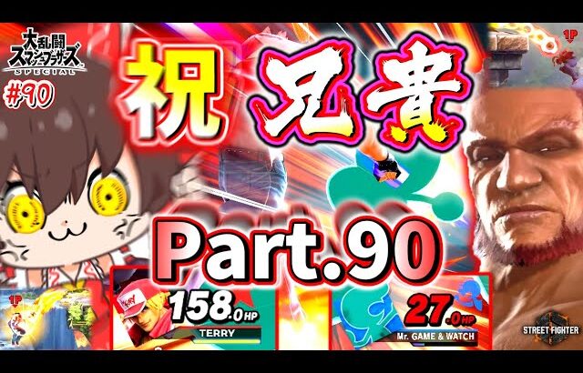 【スマブラSP】90回記念に切りふだ体力制をパワァでぶっ壊すテリー兄貴【ゆっくり実況】【SSBUテリーPart.90】