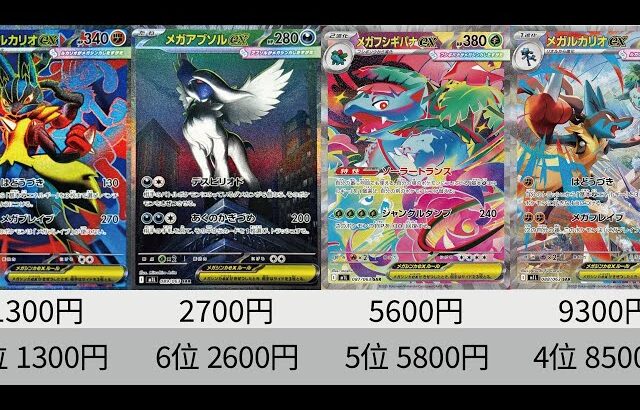 【ポケカ】フシギバナ高騰か！？最新フリマ相場ランキング！発売から2日後！『メガブレイブ』『メガシンフォニア』【Pokémon cards】Mega Brave and Mega Symphonia