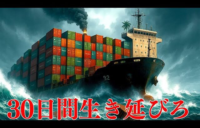 難破した巨大なコンテナ船で30日間生き延びるゲーム【30 Days on Ship】