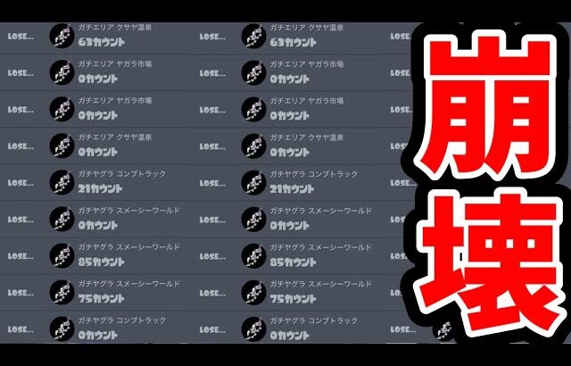 スキマ、6時間負け続けぶっ壊れる　神回【スプラトゥーン】