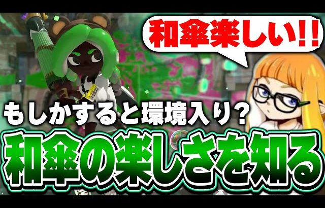 強化で環境入りがうっすら囁かれている和傘にハマるダイナモン【ダイナモン/スプラトゥーン3/切り抜き/24式張替傘】