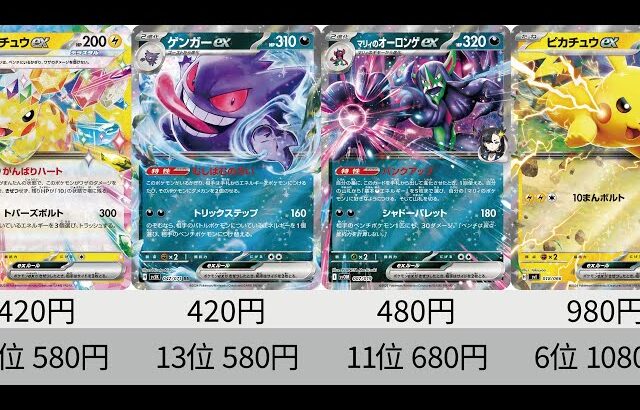 【ポケカ】CL横浜直前！オーロンゲ高騰！ポケモンex全種 最新高額カードランキング！ 【Pokemon TCG】All pokemon ex price ranking.