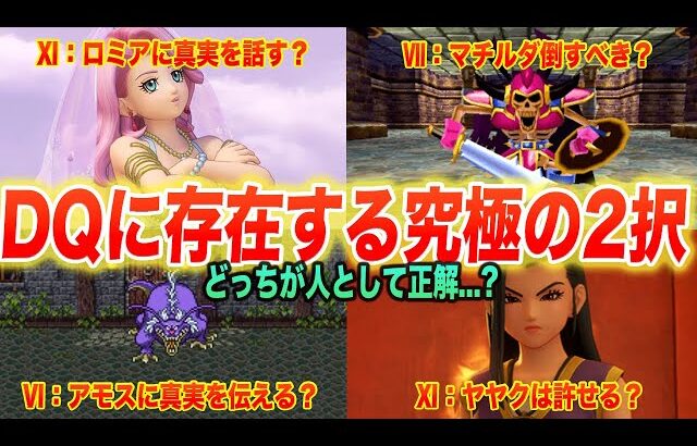 【歴代ドラクエ】どちらが人として正解なのかわからない究極の2択まとめ