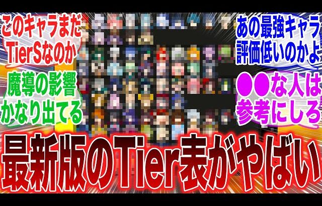 「原神の最新版のティア表が発表された模様ｗｗｗ」に対するみんなの反応集【原神】【コロンビーナ】【幽境の激戦】【原神反応集】【ウェンティ】【クレー】【イクトミ竜】【深罪の浸礼者】