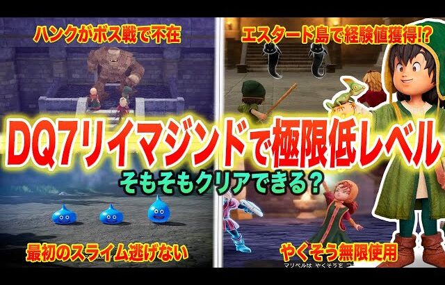 【検証】ドラクエ7リイマジンドで極限低レベルプレイできるのか検証してきました