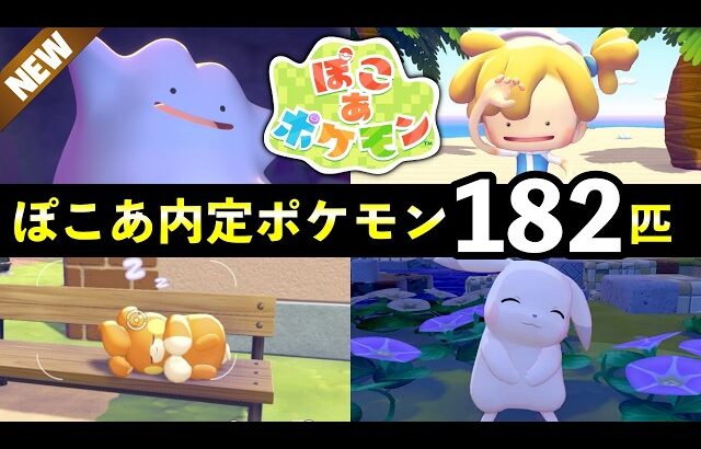 【ぽこあポケモン】映像で判明した内定・追加ポケモン182匹を一覧で紹介！【ぽこポケ】