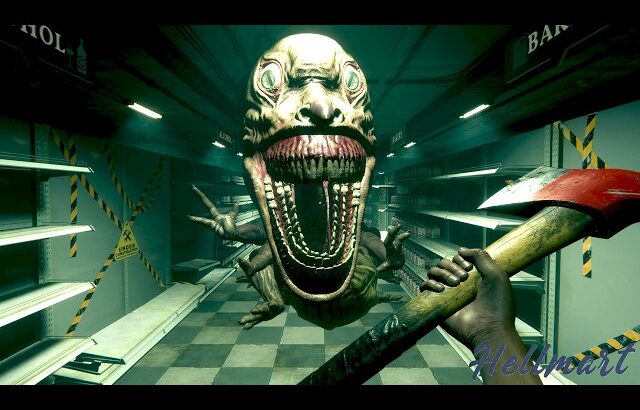 客が狂気すぎるスーパーマーケットで働く不気味なホラーゲームが怖い【HELLMART 製品版】